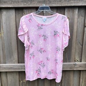Pink Floral Women's Top